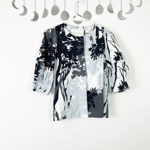 Thread Social Velour Gray & Black‎ Foliage Jacket